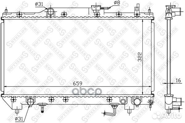 10-25112-SX радиатор системы охлаждения Toyota