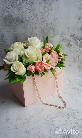 Букет цветов из мыла, цветы из мыла