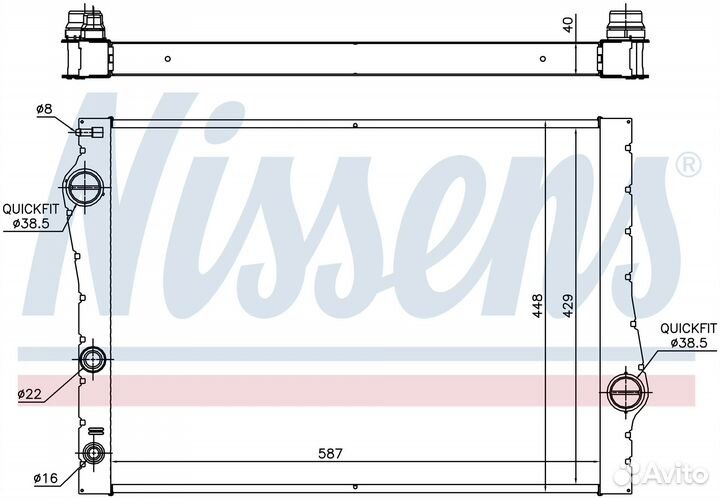 Радиатор охлаждения двс BMW X5 series E70 (2007) X