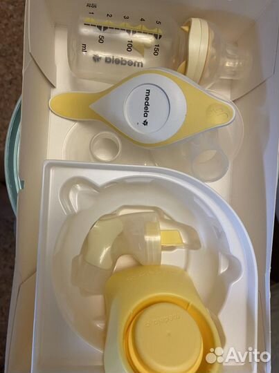 Молокоотсос medela harmony с бутылочкой с соской