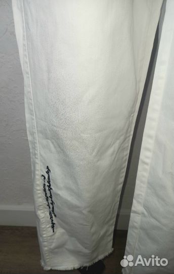 Джинсы белые лето вышивка