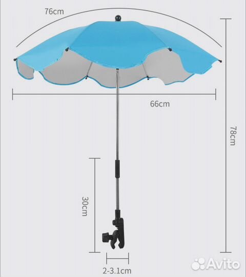 Новый универсальный зонтик для коляски
