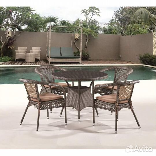 Комплект плетеной мебели Лион-1A T220CT-Y32-W53 Br