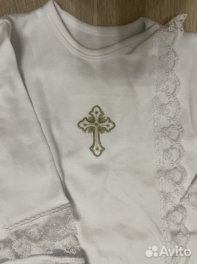Комплект крестильный для девочки 74-80