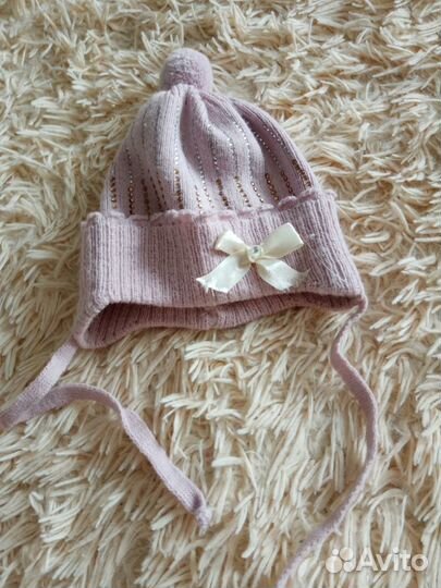 Шапочка для девочки до года