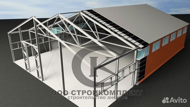 Ангары из сендвич панели xc1065
