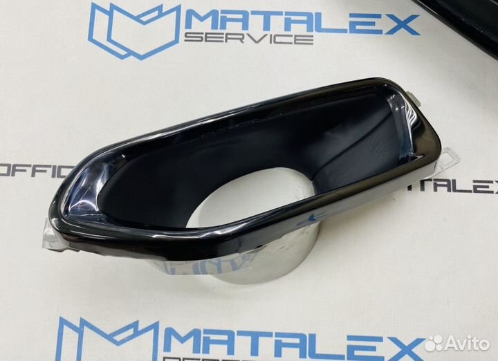 Насадки глушителя BMW G11 G12, стиль 740, черные