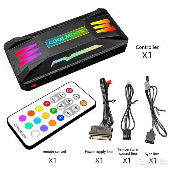 Argb RGB контроллер 5v3pin/12v4pin Coolmoon и др