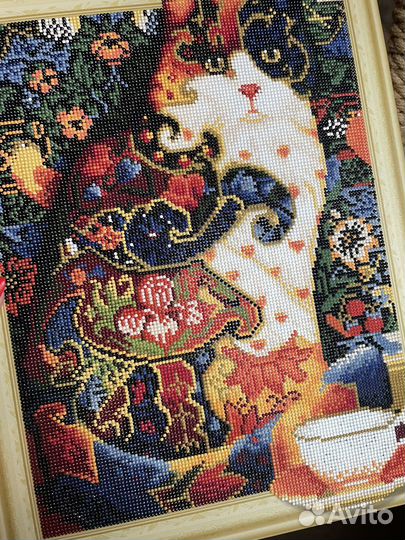 Картина из страз алмазная мозаика Кот 40*50