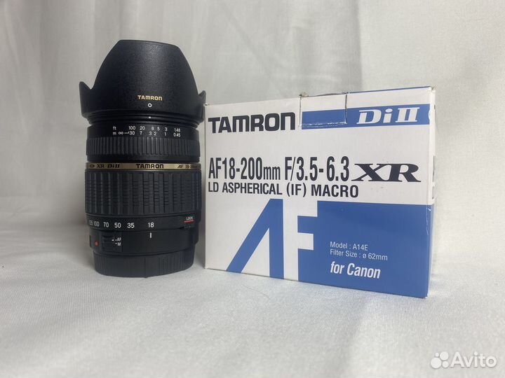 Объектив Tamron 18 200mm f3.5-5.6 для canon EF S