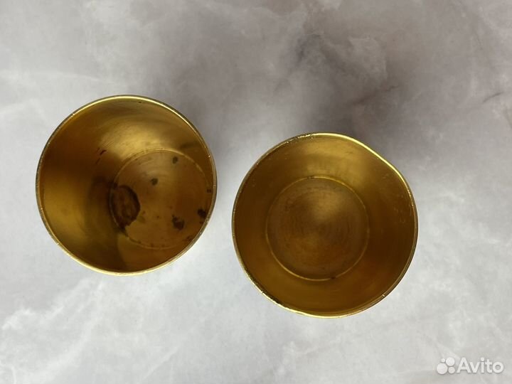 Стопка эмаль латунь золочение СССР люм