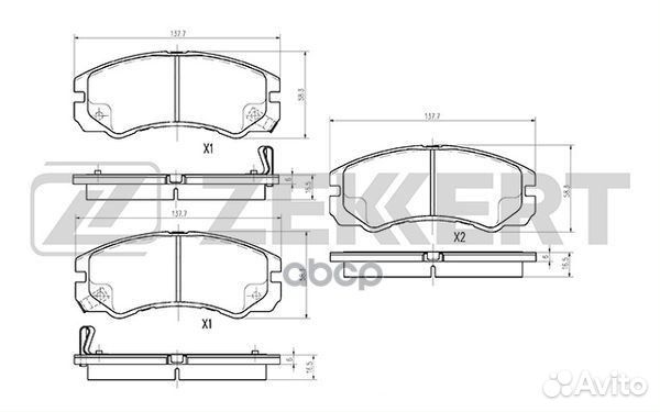 Колодки торм. диск. передн. Isuzu Trooper II I