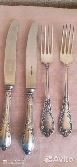 Мельхиоровые столовые ложки,вилки,ножи