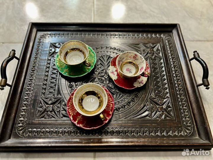 Поднос деревянный ручная работа