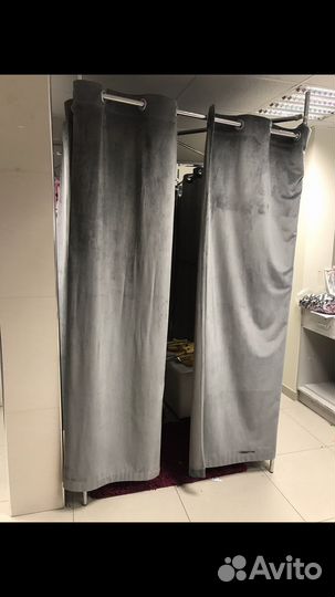 Шторы бархат серые