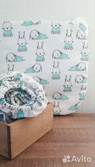 Простынь на резинке 60*120