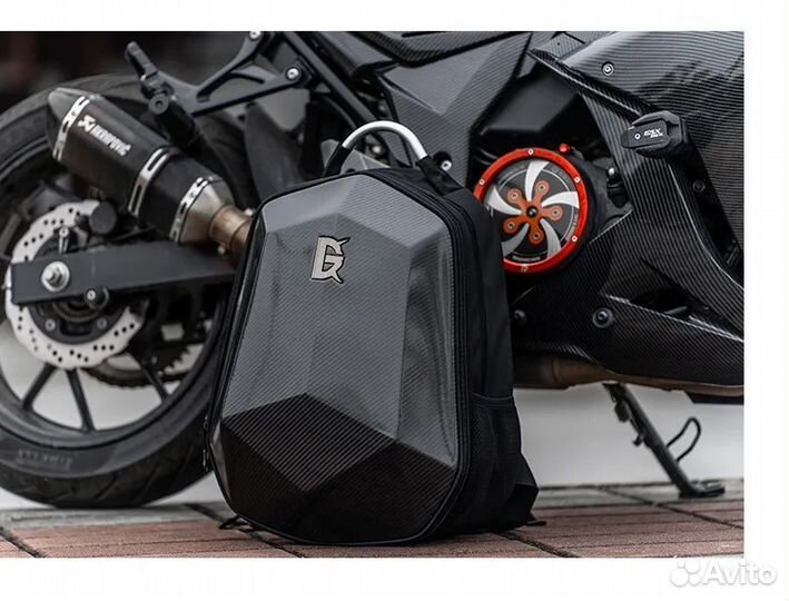 Рюкзак мотоциклетный каркасный Ghost черный