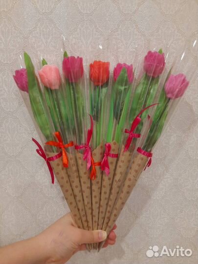 Тюльпан из мыла ручной работы