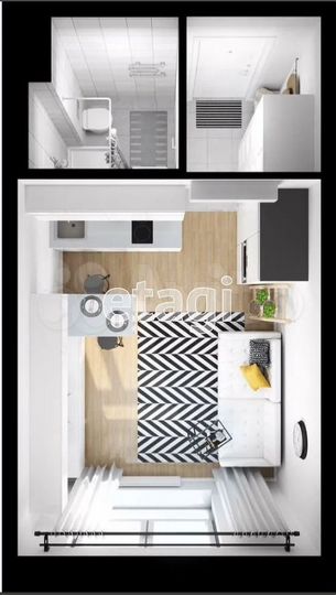 Квартира-студия, 19,5 м², 23/24 эт.