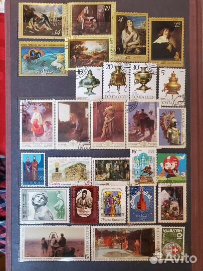 Марки искусство, живопись, культура, театр