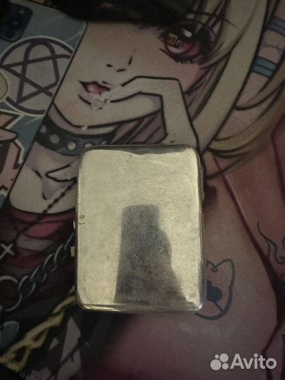 Портсигар СССР серебро с камнем