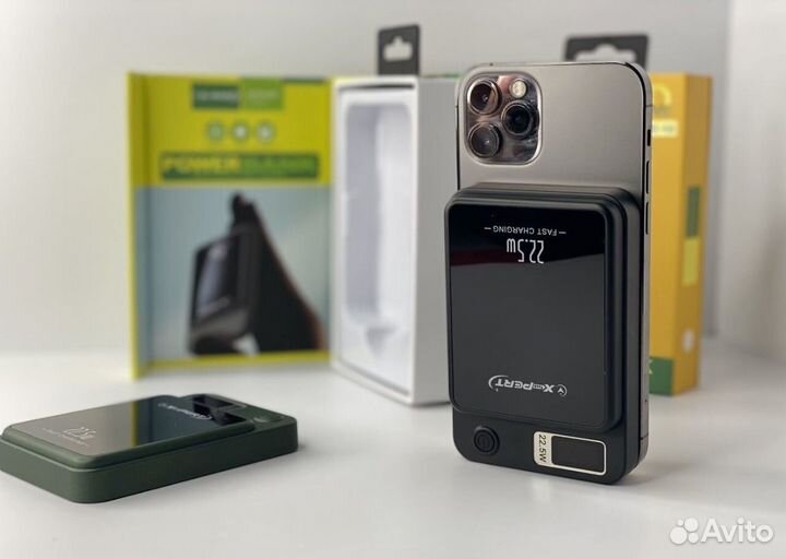 Повербанк с быстрой беспроводной зарядкой magsafe