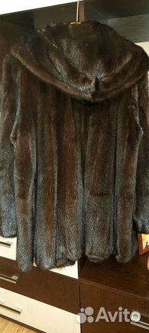 Шуба норковая с капюшоном 48 50 52