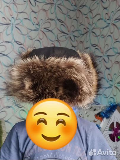 Зимняя меховая шапка для мальчика кожаная