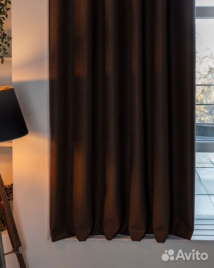 Шторы 100 блэкаут Массимо цикорий новые пошив