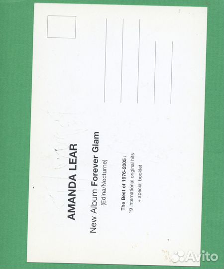 Автограф Amanda Lear певица Аманда Лир Диско