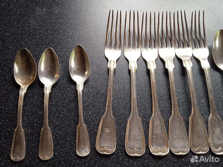 Столовый царский серебряный набор