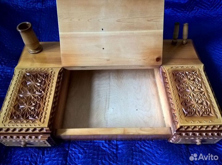 Настольный пинал из дерева ручная работа лакирован