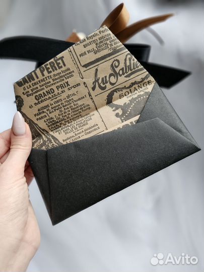 Мужской конверт для денег ручной работы 8* 16 см