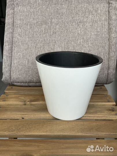 Горшок для цветов InGreen, белый х 16 см, 1.6 л