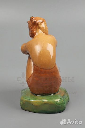 Статуэтка «Купальщица на камне», Гжель, 1950-е