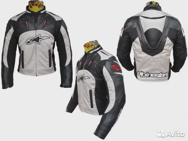 Мото Куртка чёрно белая мотокуртка с горбом Новая