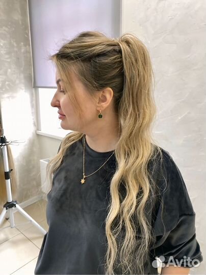 Хвост Потайной Шиньон Съемный Накладной Афрохвост