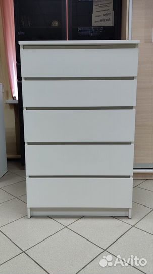 Комод белый 5 ящиков