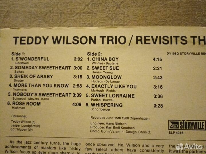 Teddy wilson trio