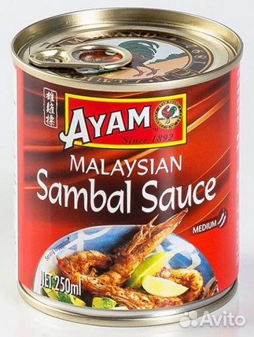 Соус Самбал Malaysian Sambal Sauce Ayam 250 мл. ж