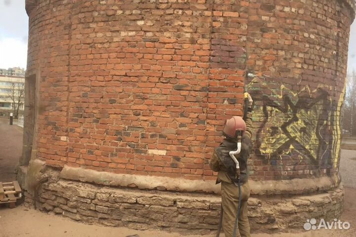 Пескоструйная обработка металла, кирпича, дерева