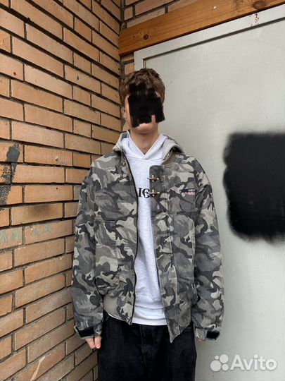 Камуфляжный зимний бомбер Camo Balenciaga