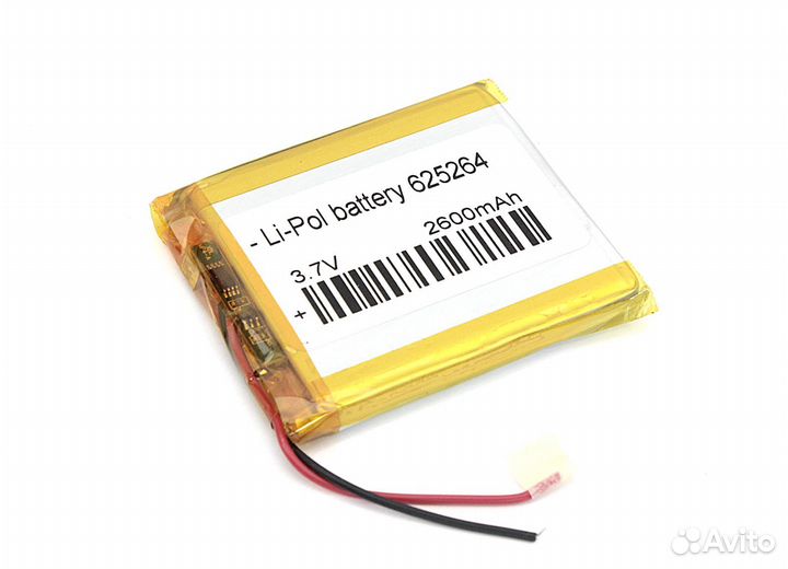 Аккумулятор Li-Pol (батарея) 6.2*52*64мм 2pin 3.7V