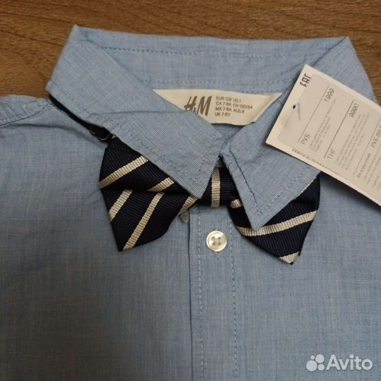 Новая рубашка голубая на мальчика