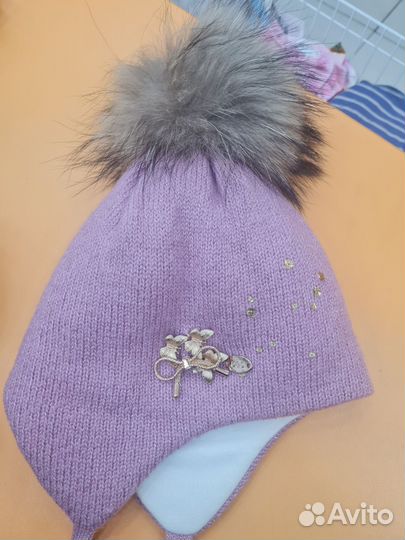Шапка зимняя для девочки 48 50