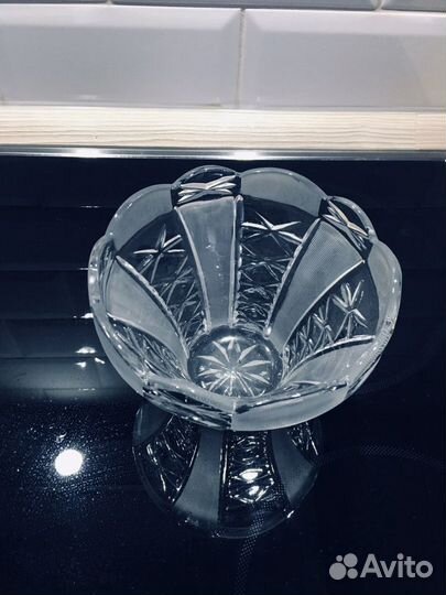 Хрустальная ваза вазочка конфетница для фруктов