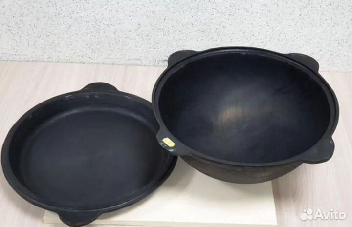 Крышка Сковорода Для Казана 10 л Чугунная