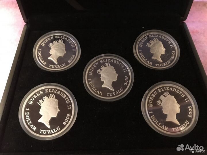 1 доллар Тувалу 2008 г. Классические мотоциклы