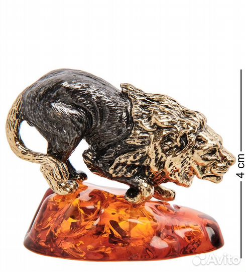 Фигурка Лев Скар (латунь, янтарь) A2163808