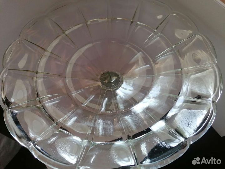 Ваза для фруктов, толстое стекло, СССР